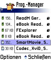 SmartMovie per Programm Manager installieren